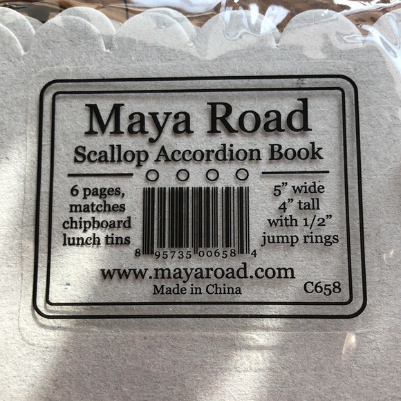 Set of 2 Maya Road Scallop Accordion Books - Picture 3 of 3